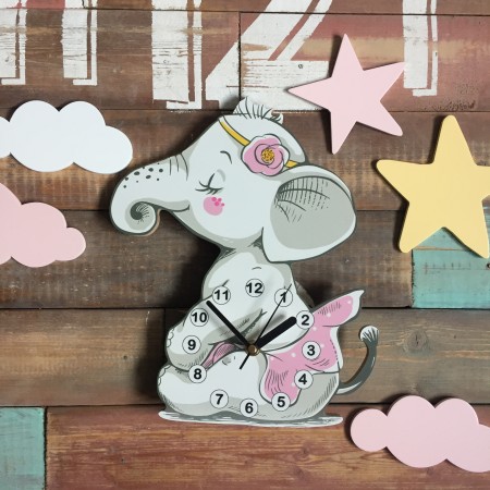 Детские часики настенные Слоник, Лесная Фея