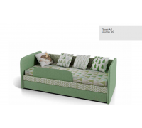 Кровать ИВИ  Зеленый Принт А-1, Lounge 25