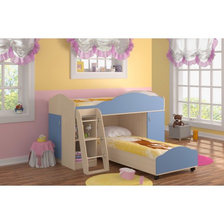 Двухъярусная Кровать Дюймовочка-5.1, Формула Мебели