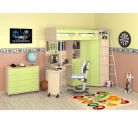 Кровать-чердак Теремок М-85