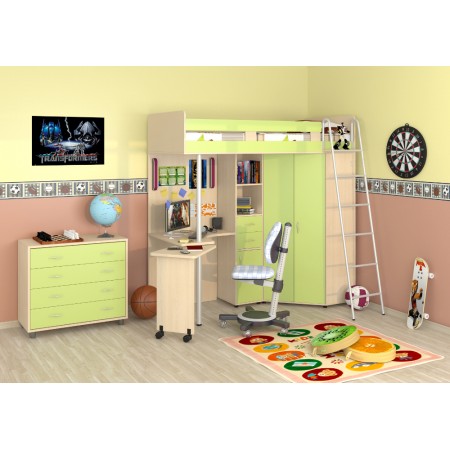 Кровать-чердак Теремок М-85, Формула Мебели