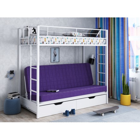 Двухъярусная кровать с диваном Мадлен ЯЯ, Формула Мебели