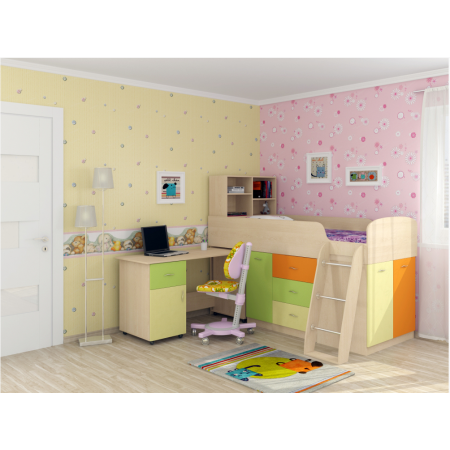 Кровать чердак Дюймовочка 1, Формула Мебели