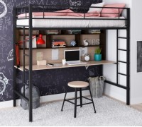 Кровать-чердак Севилья - 1.2 с рабочей поверхностью
