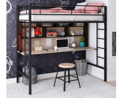 Кровать-чердак Севилья - 1.2 с рабочей поверхностью