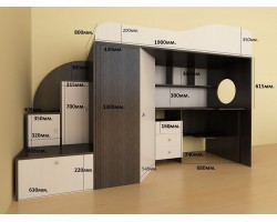 Кровать-чердак - Кадет 1