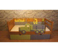 Кровать грузовик из массива сосны