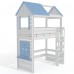 Кровать чердак Домик Нежность 1К+ С крышей и окном, Bambini Letto