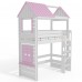 Кровать чердак Домик Нежность 1К+ С крышей и окном, Bambini Letto