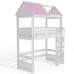 Кровать чердак Домик Нежность 1К высокая, Bambini Letto