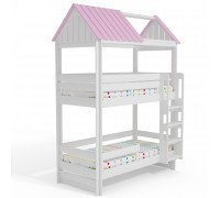 Кровать Домик Нежность 2К двухъярусная
