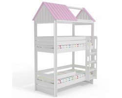 Кровать Домик Нежность 2К двухъярусная