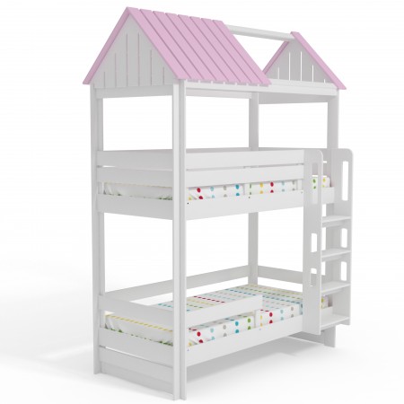 Кровать Домик Нежность 2К двухъярусная, Bambini Letto