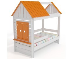 Кровать Домик Нежность К+ c крышей и окном