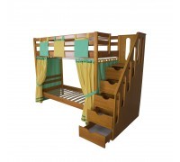 Двухъярусная кровать с лестницей - ящиками Альпинист
