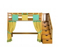 Кровать-чердак Непоседа из массива