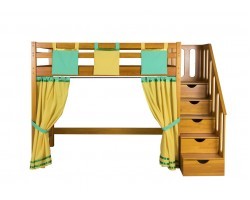 Кровать-чердак Непоседа из массива