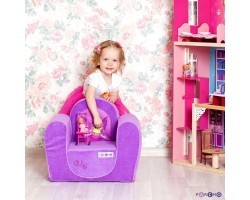 Детское бескаркасное кресло Фея Сиреневый