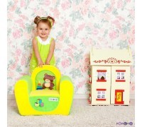 Игровое детское кресло Медвежонок - Желтый+Салатовый