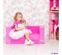 Раскладной игровой диванчик для девочки, цв. Розовый