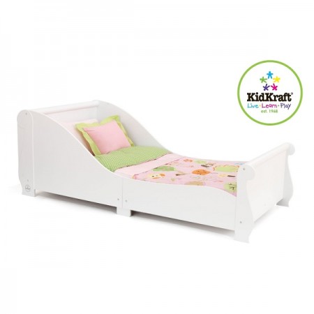 Детская кровать Sleigh белая, KidKraft
