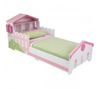 Детская кровать Кукольный домик с полочками