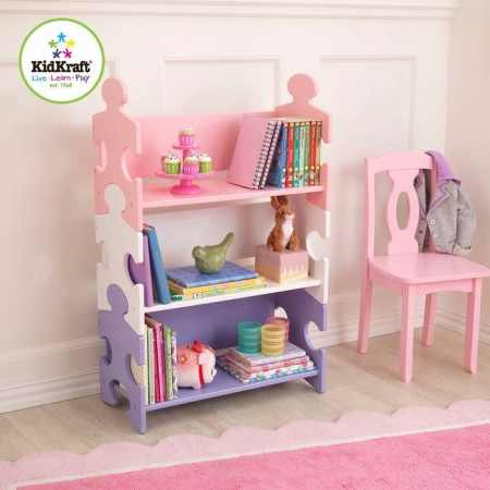 Система хранения "Пазл", пастель (Puzzle Bookshelf - Pastel), KidKraft