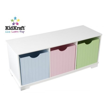 Скамья с ящичками для хранения "Storage Bench Pastel", KidKraft