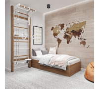 Спортивный комплекс и кровать из массива дуба