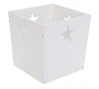 Деревянный ящик для игрушек, белый со звездочкой