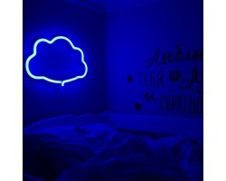Неоновый ночник в виде облака