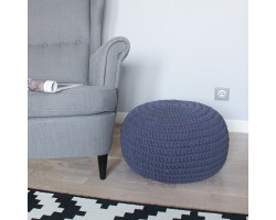 Вязаный пуф Графит