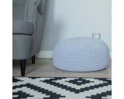 Вязаный пуф Серый меланж