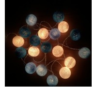 Тайская гирлянда бело-голубая