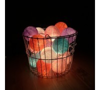 Тайская гирлянда бирюзово-розово-фиолетовая