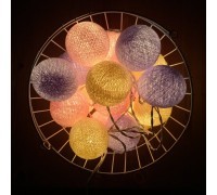 Тайская гирлянда фиолетово-розовая