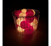 Тайская гирлянда красно-бежевая