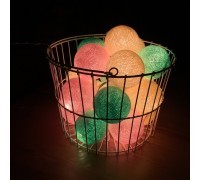 Тайская гирлянда мятно-розовая