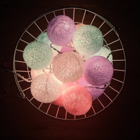 Тайская гирлянда мятно-розово-фиолетовая, VamVigvam