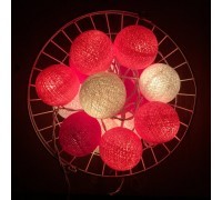 Тайская гирлянда розовая