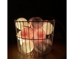 Тайская гирлянда розово-серая