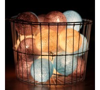 Тайская гирлянда серо-голубая