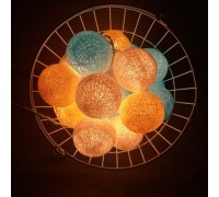 Тайская гирлянда желто-бирюзовая