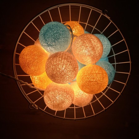 Тайская гирлянда желто-бирюзовая, VamVigvam