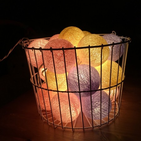 Тайская гирлянда желто-розово-фиолетовая, VamVigvam