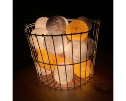 Тайская гирлянда желто-серая