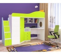 Кровать чердак «Кадет 1» с универсальной лестницей