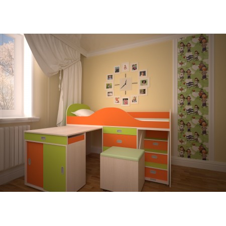 Кровать-чердак - Малыш Люкс, Ярофф
